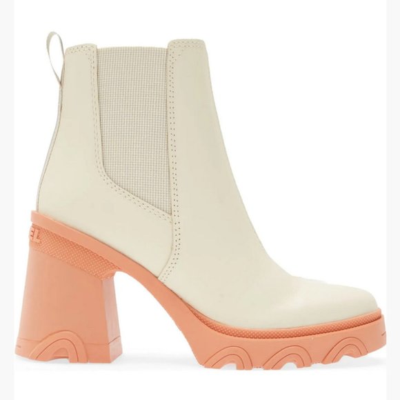 NEW Sorel Size 9.5, 10 Women's Waterproof Brex Heel Chelsea Boots - Natural/Pink - Picture 4 of 10